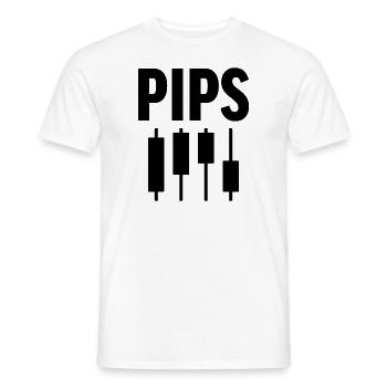 Pips Funny Forex Trader Trading Fan Cotes - T-shirt homme - blanc - Devant - AI Model Male 178 dark (178cm)