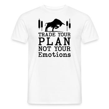 Tradez votre plan pas vos émotions Marché haussier - T-shirt homme - blanc - Devant - AI Model Male 178 dark (178cm)