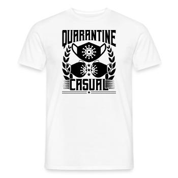 Quarantine Casual Work At Home Remote Work - Men's T-Shirt - white - Front - AI Model Male 178 dark (178cm)