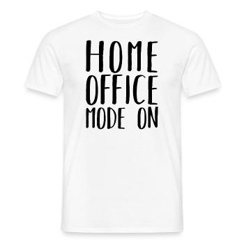 Home Office Mode On Humor Remote Work - Men's T-Shirt - white - Front - AI Model Male 178 dark (178cm)