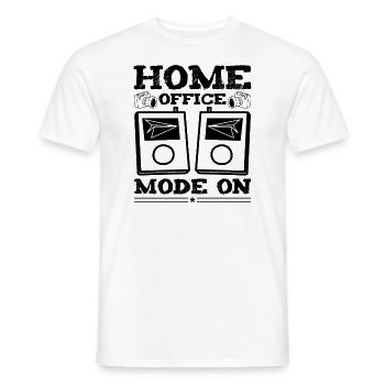 Home Office Mode On Humor Remote Work - Men's T-Shirt - white - Front - AI Model Male 178 dark (178cm)