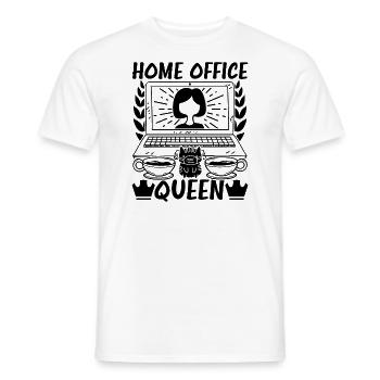 Home Office Queen Humor - Men's T-Shirt - white - Front - AI Model Male 178 dark (178cm)