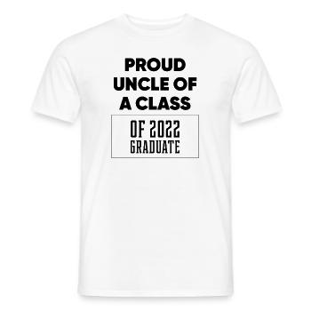 Proud Uncle of A Class of 2022 Graduate Gift Senio - Men's T-Shirt - white - Front - AI Model Male 178 dark (178cm)