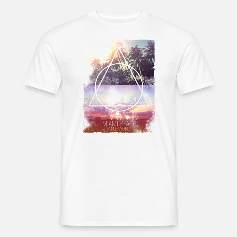 SmileyWorld Miami Beach - T-shirt herr - vit