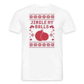 Jingle My Balls Moche Noël - T-shirt homme - blanc - Devant - AI Model Male 178 dark (178cm)
