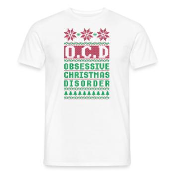 Trouble obsessionnel de Noël Noël laid - T-shirt homme - blanc - Devant - AI Model Male 178 dark (178cm)