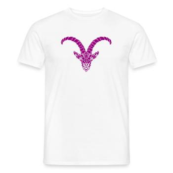 Steinbock - Männer T-Shirt - Weiß - Vorne - AI Model Male 178 dark (178cm)
