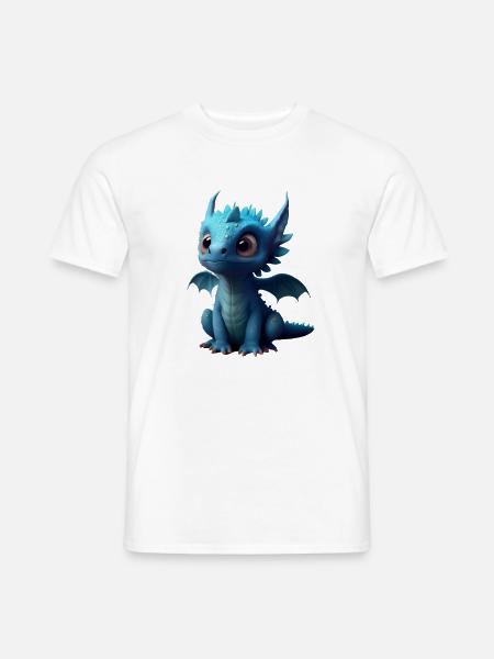 Kleiner Süßer Drache 6 - Männer T-Shirt - Weiß