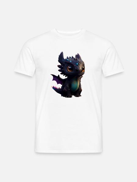 Kleiner Süßer Drache 7 - Männer T-Shirt - Weiß