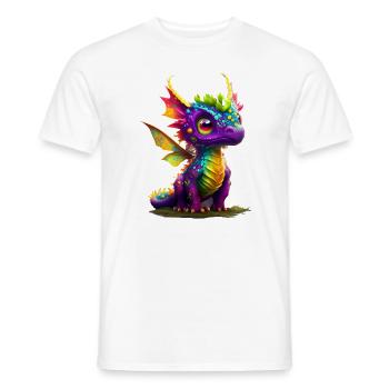 Kleiner Süßer Drache 14 - Männer T-Shirt - Weiß - Vorne - AI Model Male 178 dark (178cm)