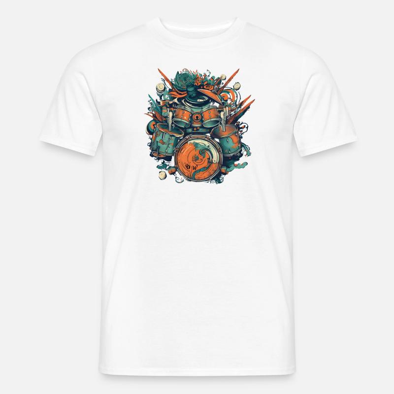 Drums big - Männer T-Shirt - Weiß