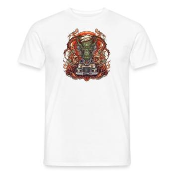 Drachen Auto - Männer T-Shirt - Weiß - Vorne - AI Model Male 178 dark (178cm)