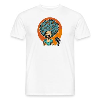 Sängerin - Männer T-Shirt - Weiß - Vorne - AI Model Male 178 dark (178cm)