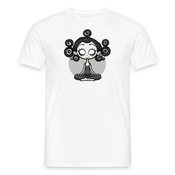 Yoga Lotus Pose - Männer T-Shirt - Weiß - Vorne - AI Model Male 178 dark (178cm)