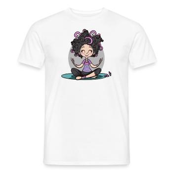 Yoga Lotus Pose - Männer T-Shirt - Weiß - Vorne - AI Model Male 178 dark (178cm)