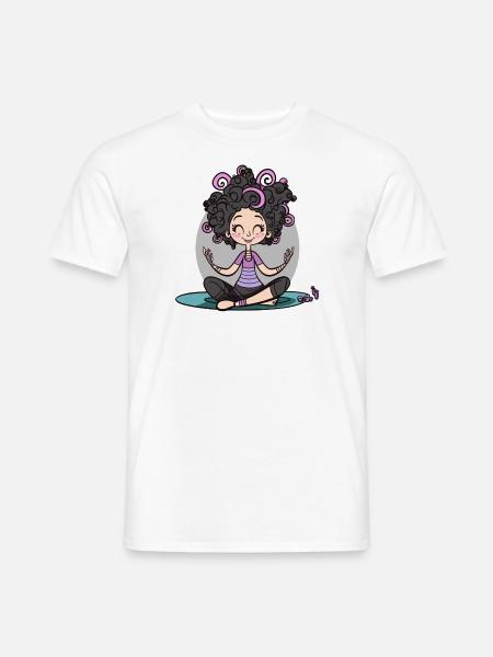 Yoga Lotus Pose - Männer T-Shirt - Weiß