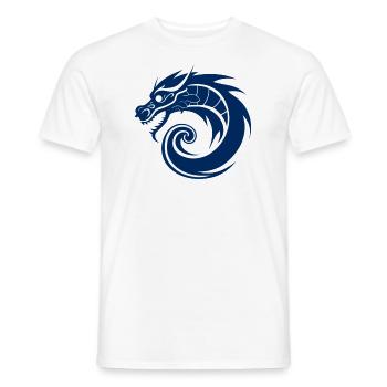 Drachen Asien blau - Männer T-Shirt - Weiß - Vorne - AI Model Male 178 dark (178cm)