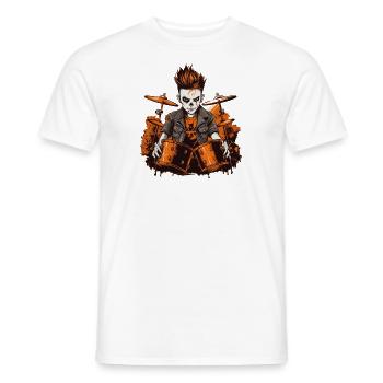 Schlagzeug Drums Punk Drummer - Männer T-Shirt - Weiß - Vorne - AI Model Male 178 dark (178cm)