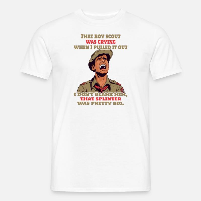 Scoutmaster – Funny Scout Guide - Men's T-shirt - white