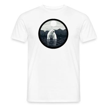 Polar bear - Men's T-Shirt - white - Front - AI Model Male 178 dark (178cm)