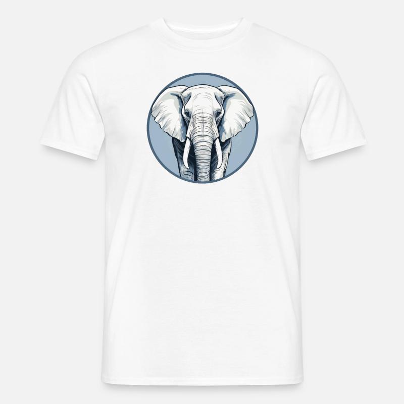 Elefant - Männer T-Shirt - Weiß