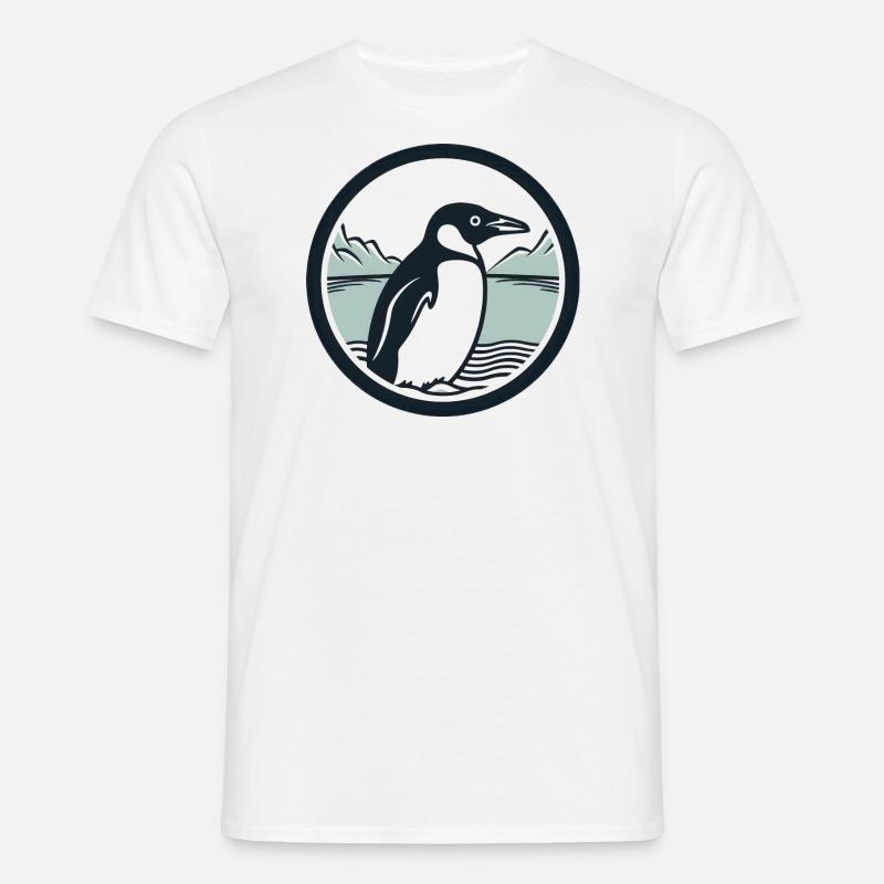 Pinguin - Männer T-Shirt - Weiß