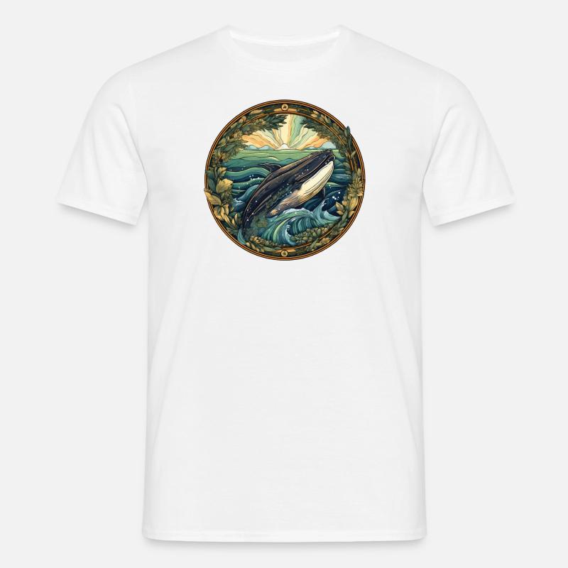 Wal - Männer T-Shirt - Weiß