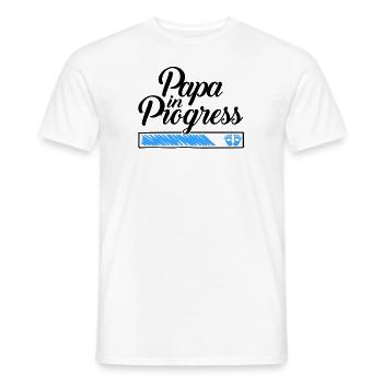 Grossesse 2023 - Papa Travail en cours - - T-shirt homme - blanc - Devant - AI Model Male 178 dark (178cm)
