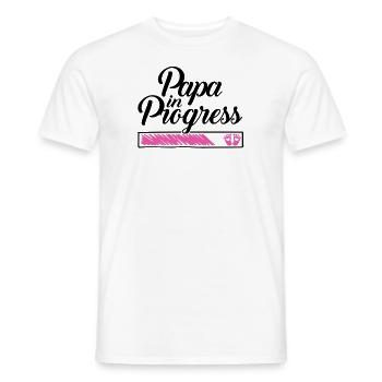 Grossesse 2023 - Papa Travail en cours - - T-shirt homme - blanc - Devant - AI Model Male 178 dark (178cm)