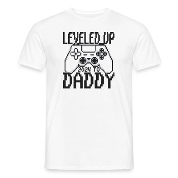 Grossesse 2024 - Futur père - Papa - T-shirt homme - blanc - Devant - AI Model Male 178 dark (178cm)