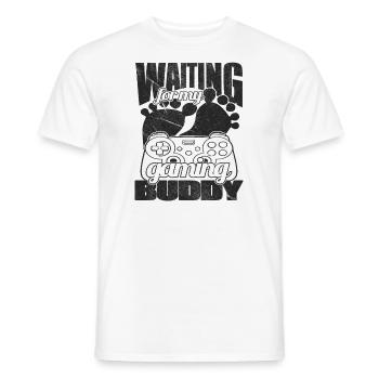 En attendant mon copain de jeu - Expectant Father - - T-shirt homme - blanc - Devant - AI Model Male 178 dark (178cm)