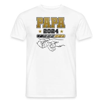 Father-to-be - Dad 2024 loading - Men's T-Shirt - white - Front - AI Model Male 178 dark (178cm)