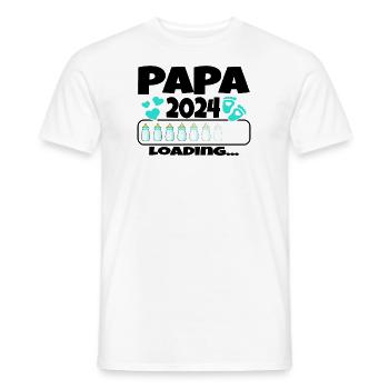 Father-to-be - Dad 2024 loading - Men's T-Shirt - white - Front - AI Model Male 178 dark (178cm)