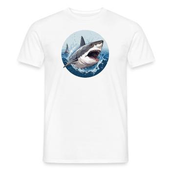 Requin - T-shirt homme - blanc - Devant - AI Model Male 178 dark (178cm)