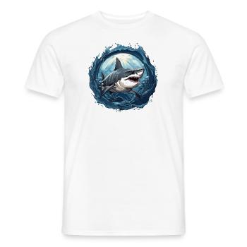 Requin - T-shirt homme - blanc - Devant - AI Model Male 178 dark (178cm)
