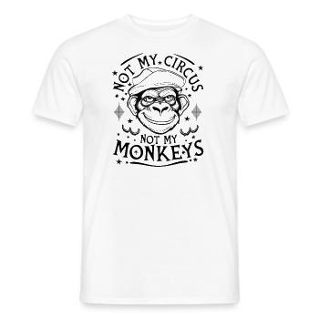 Not my monkeys-not my circus - T-shirt homme - blanc - Devant - AI Model Male 178 dark (178cm)
