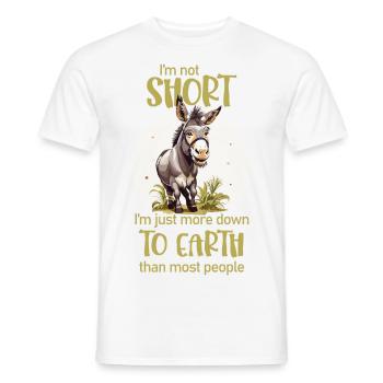 I'm not short. - Donkey lovers - Men's T-Shirt - white - Front - AI Model Male 178 dark (178cm)