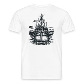 Fischkutter Fischen - Männer T-Shirt - Weiß - Vorne - AI Model Male 178 dark (178cm)