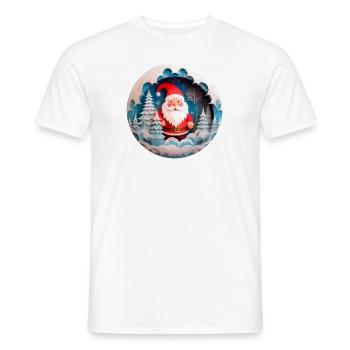 Santa Claus Kugel - Männer T-Shirt - Weiß - Vorne - AI Model Male 178 dark (178cm)