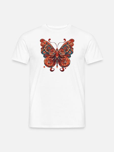 Paradies Schmetterling - Männer T-Shirt - Weiß