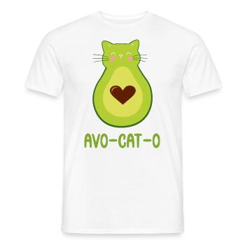 Eine lustige Avocato Katze Avocado Katzen - Männer T-Shirt - Weiß - Vorne - AI Model Male 178 dark (178cm)