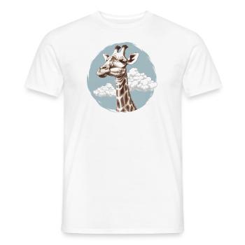 Giraffe im Himmel - Männer T-Shirt - Weiß - Vorne - AI Model Male 178 dark (178cm)