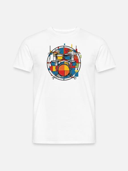 Drums colorful - Männer T-Shirt - Weiß