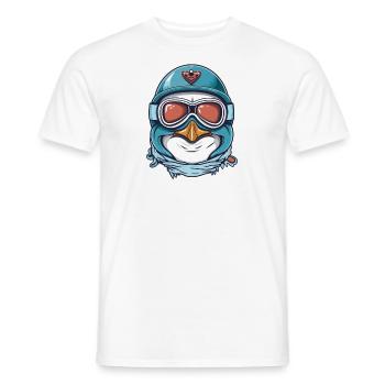 Pinguin Wintersport - Männer T-Shirt - Weiß - Vorne - AI Model Male 178 dark (178cm)