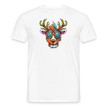 Rentier Flieger Wintersport - Männer T-Shirt - Weiß - Vorne - AI Model Male 178 dark (178cm)