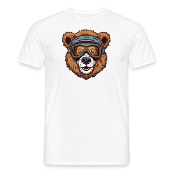 Bär Wintersport Fliegerbrille - Männer T-Shirt - Weiß - Vorne - AI Model Male 178 dark (178cm)