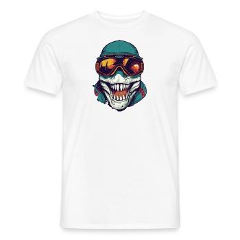 Tyrannosaurus Rex Wintersport - Männer T-Shirt - Weiß - Vorne - AI Model Male 178 dark (178cm)