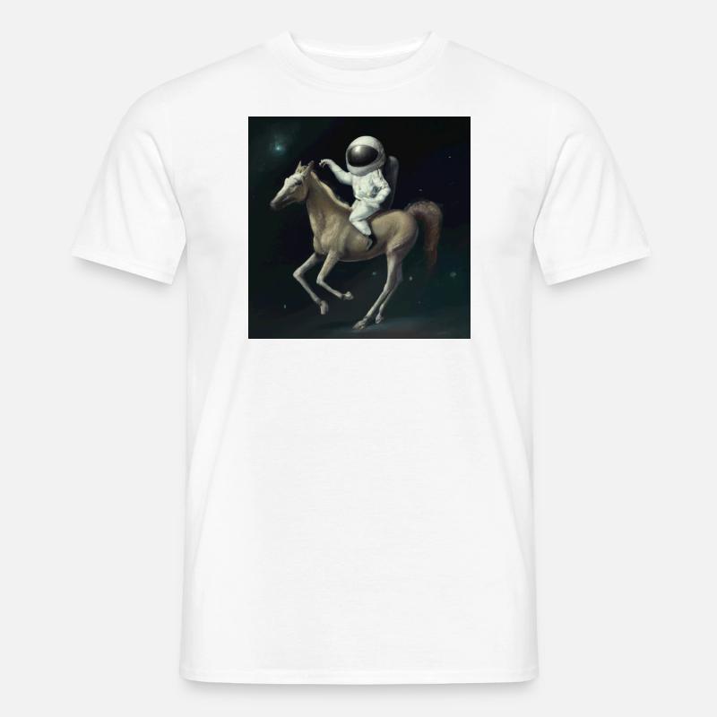 Astronaut auf einem Pferd - Männer T-Shirt - Weiß