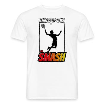 Tennis Shot Smash Winner Shirt - Männer T-Shirt - Weiß - Vorne - AI Model Male 178 dark (178cm)