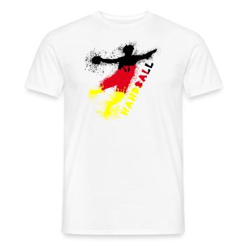 Handball, Germany,Flag, Handballer - Men's T-Shirt - white - Front - AI Model Male 178 dark (178cm)
